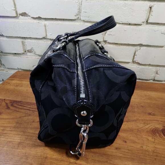 Coach Madison Op Art Sateen Audrey Shoulder Bag Purse - Picture 5 of 11